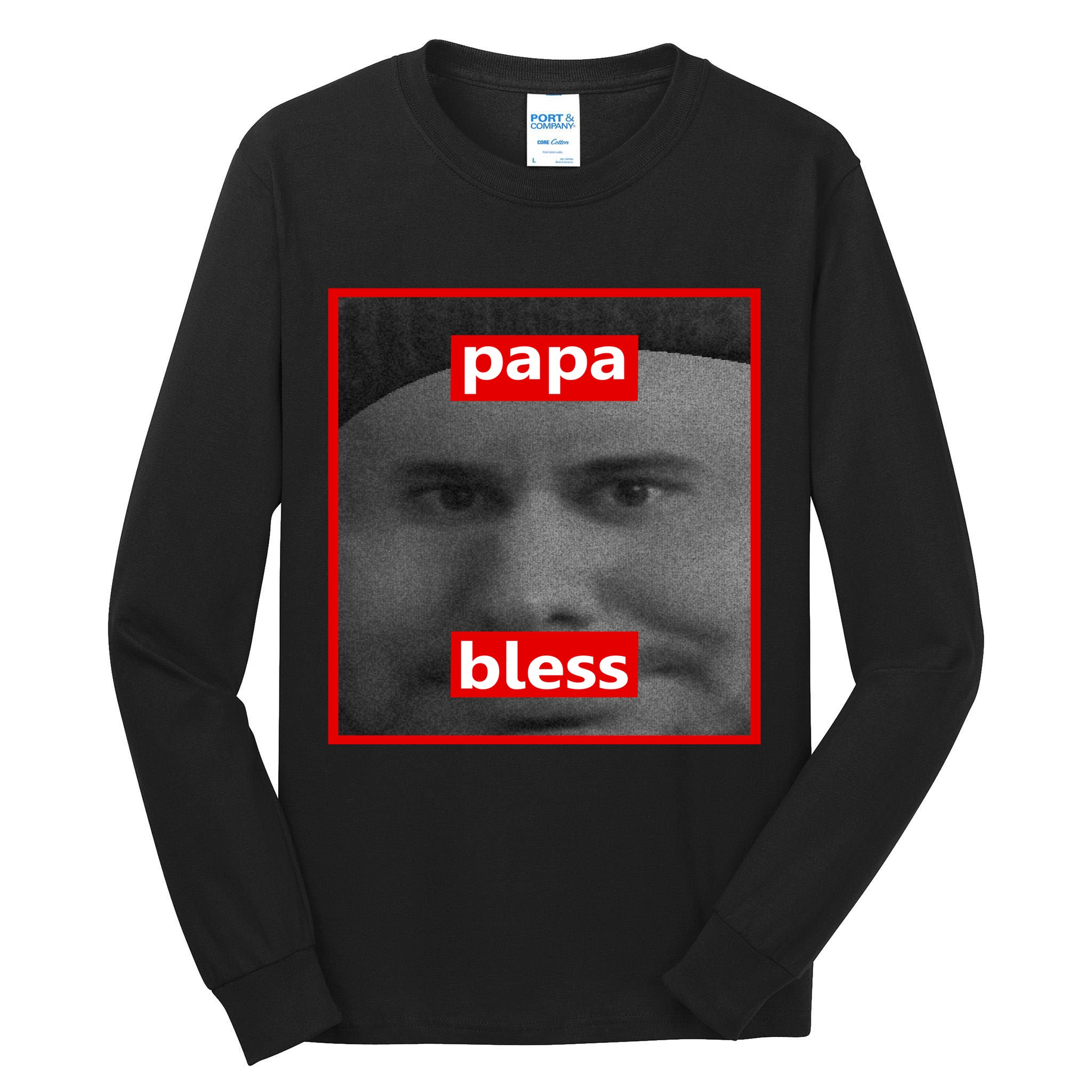 Papa Bless Funny Photo Meme Tall Long Sleeve T-Shirt