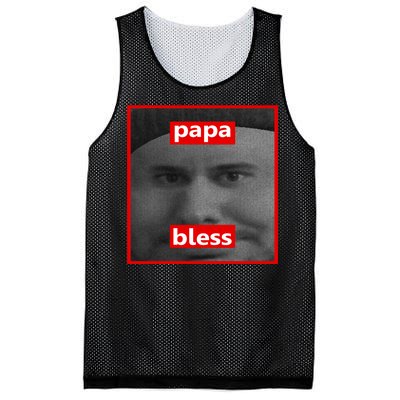 Papa Bless Funny Photo Meme Mesh Reversible Basketball Jersey Tank