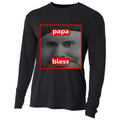 Papa Bless Funny Photo Meme Cooling Performance Long Sleeve Crew
