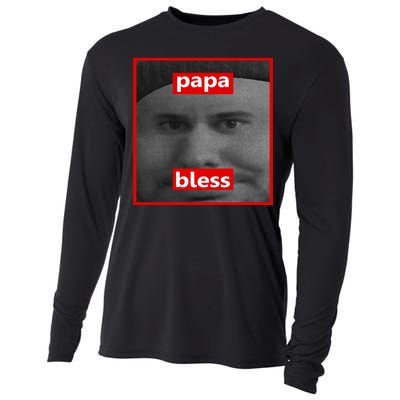 Papa Bless Funny Photo Meme Cooling Performance Long Sleeve Crew