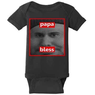 Papa Bless Funny Photo Meme Baby Bodysuit