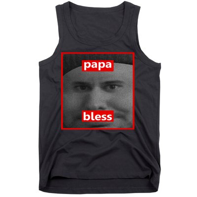 Papa Bless Funny Photo Meme Tank Top