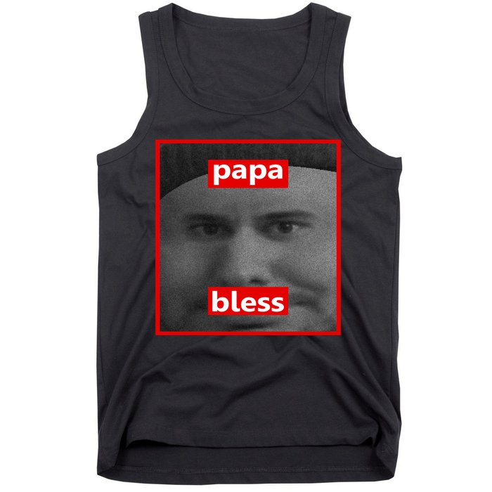 Papa Bless Funny Photo Meme Tank Top