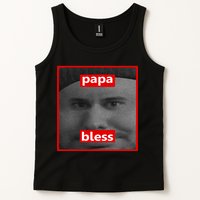 Papa Bless Funny Photo Meme Tank Top
