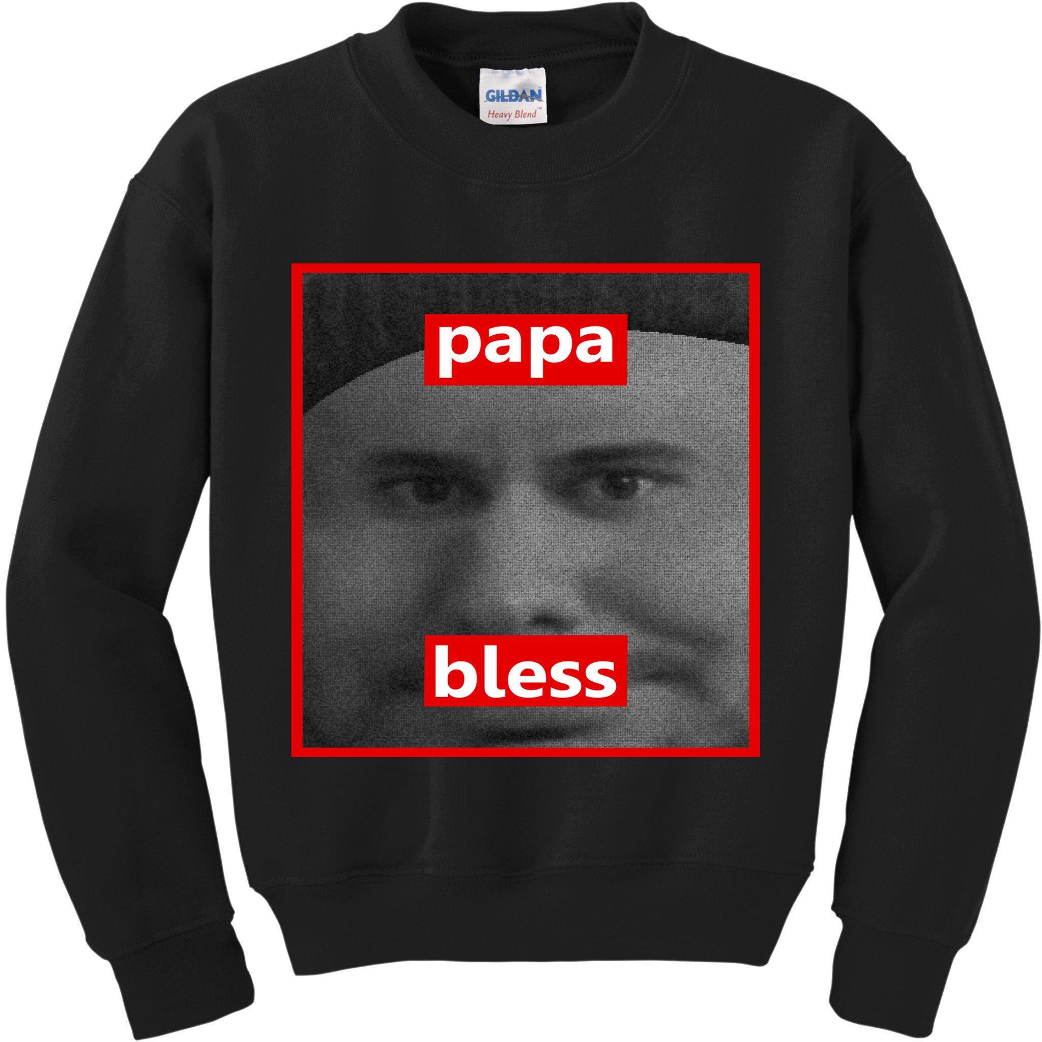 Papa Bless Funny Photo Meme Kids Sweatshirt