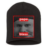 Papa Bless Funny Photo Meme Short Acrylic Beanie