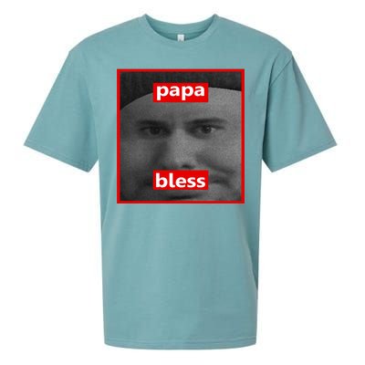 Papa Bless Funny Photo Meme Sueded Cloud Jersey T-Shirt