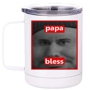 Papa Bless Funny Photo Meme 12 oz Stainless Steel Tumbler Cup