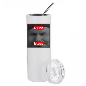 Papa Bless Funny Photo Meme Stainless Steel Tumbler