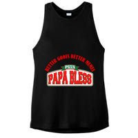 Papa Bless Pizza Better Goofs Better Memes Funny Meme Ladies PosiCharge Tri-Blend Wicking Tank