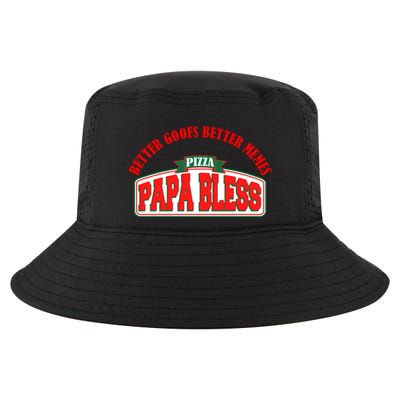 Papa Bless Pizza Better Goofs Better Memes Funny Meme Cool Comfort Performance Bucket Hat