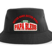 Papa Bless Pizza Better Goofs Better Memes Funny Meme Sustainable Bucket Hat