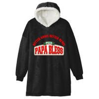 Papa Bless Pizza Better Goofs Better Memes Funny Meme Hooded Wearable Blanket
