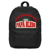 Papa Bless Pizza Better Goofs Better Memes Funny Meme 16 in Basic Backpack