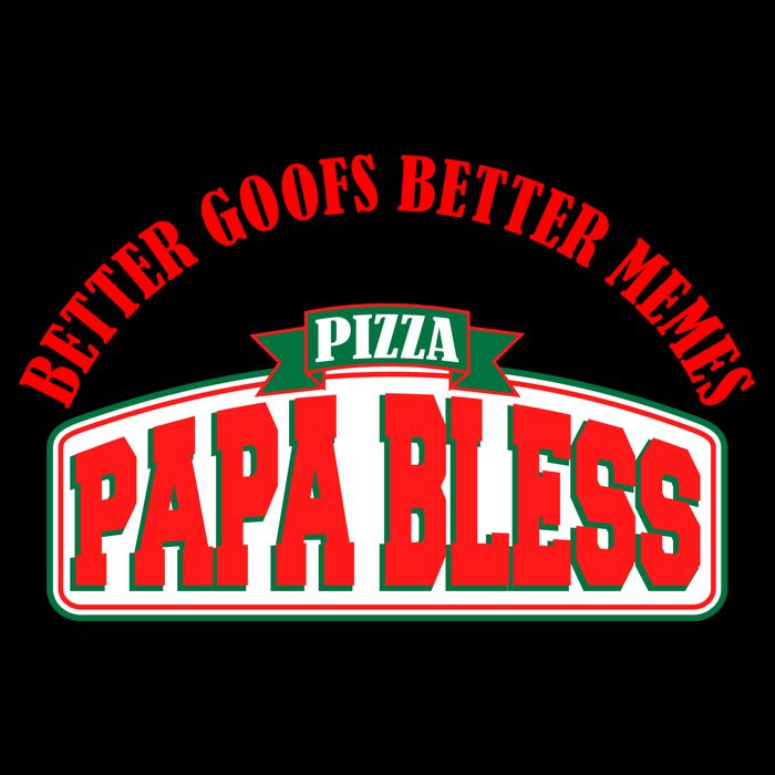 Papa Bless Pizza Better Goofs Better Memes Funny Meme 16 in Basic Backpack