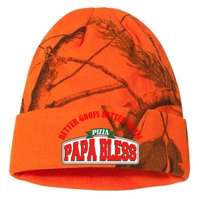 Papa Bless Pizza Better Goofs Better Memes Funny Meme Kati Licensed 12" Camo Beanie