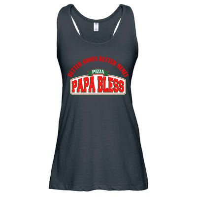 Papa Bless Pizza Better Goofs Better Memes Funny Meme Ladies Essential Flowy Tank