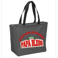 Papa Bless Pizza Better Goofs Better Memes Funny Meme Zip Tote Bag