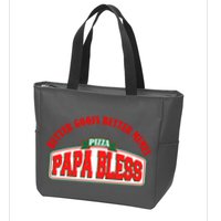Papa Bless Pizza Better Goofs Better Memes Funny Meme Zip Tote Bag