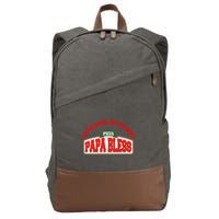 Papa Bless Pizza Better Goofs Better Memes Funny Meme Cotton Canvas Backpack