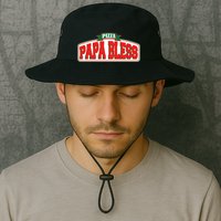 Papa Bless Pizza Funny Meme Prank Logo Bucket Hat