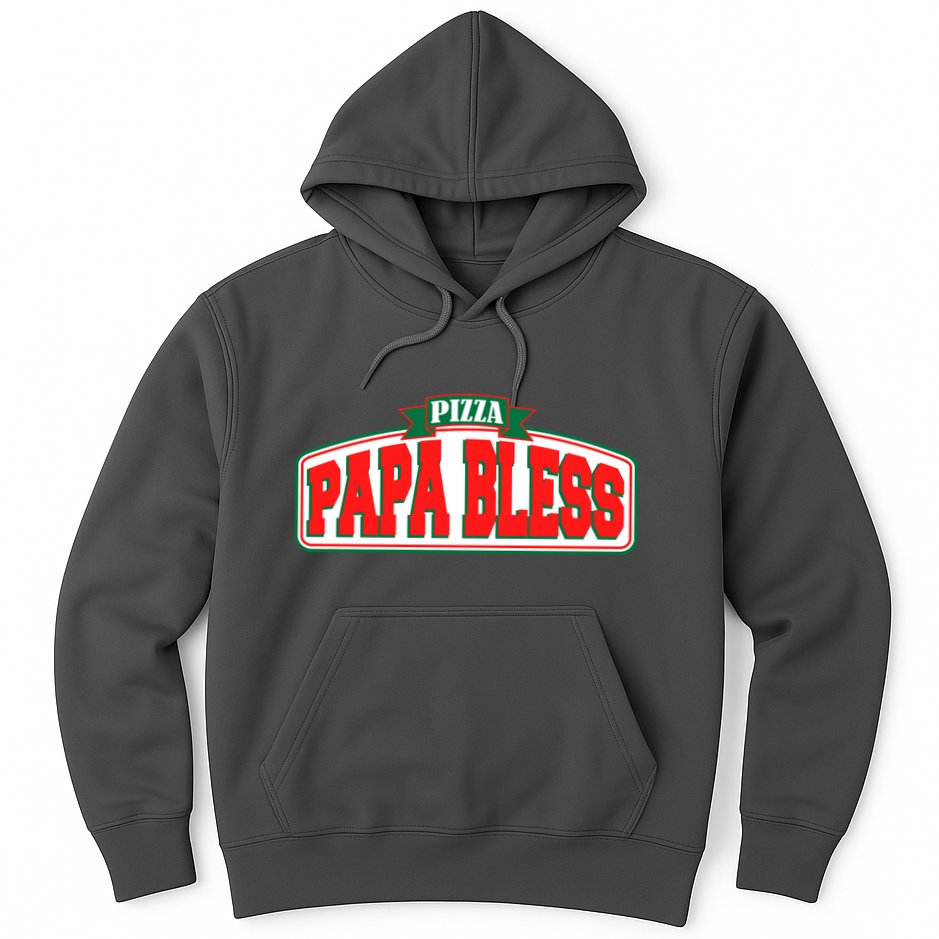 Papa Bless Pizza Funny Meme Prank Logo Hoodie