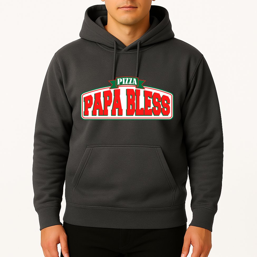 Papa Bless Pizza Funny Meme Prank Logo Hoodie