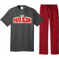 Papa Bless Pizza Funny Meme Prank Logo Pajama Set