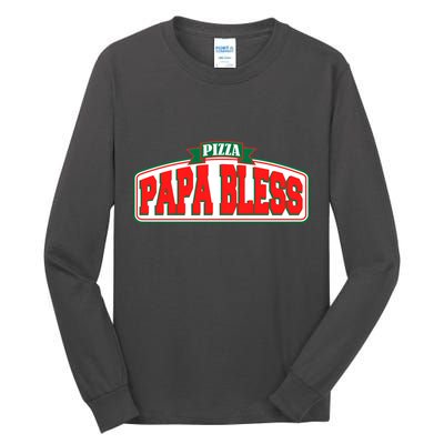 Papa Bless Pizza Funny Meme Prank Logo Tall Long Sleeve T-Shirt