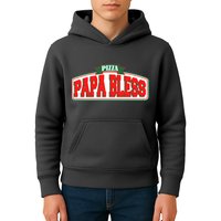 Papa Bless Pizza Funny Meme Prank Logo Kids Hoodie