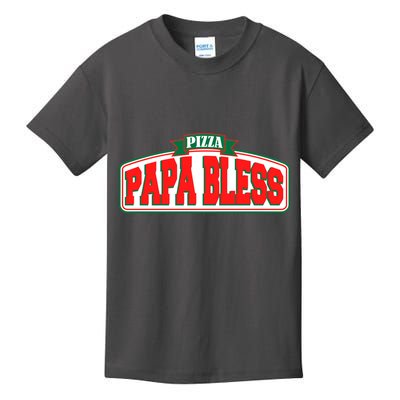 Papa Bless Pizza Funny Meme Prank Logo Kids T-Shirt