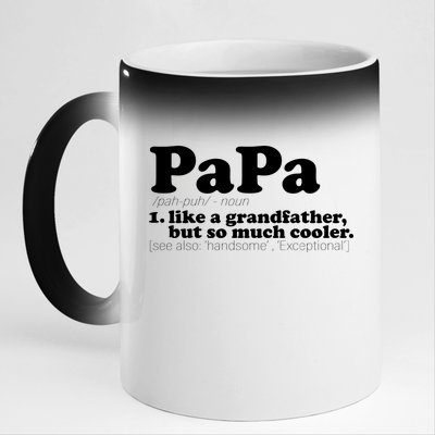 Papa Definition 11oz Black Color Changing Mug