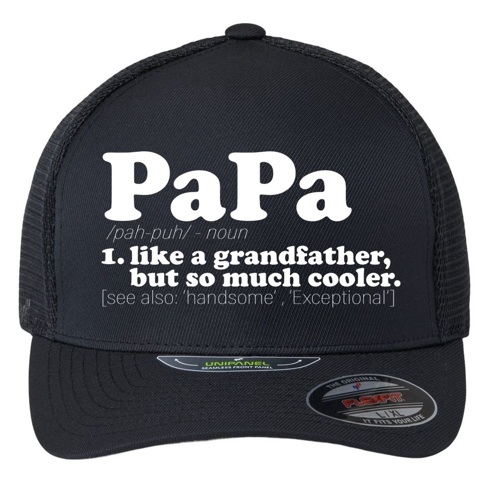 Papa Definition Flexfit Unipanel Trucker Cap
