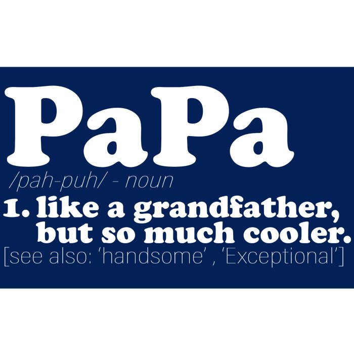 Papa Definition Bumper Sticker