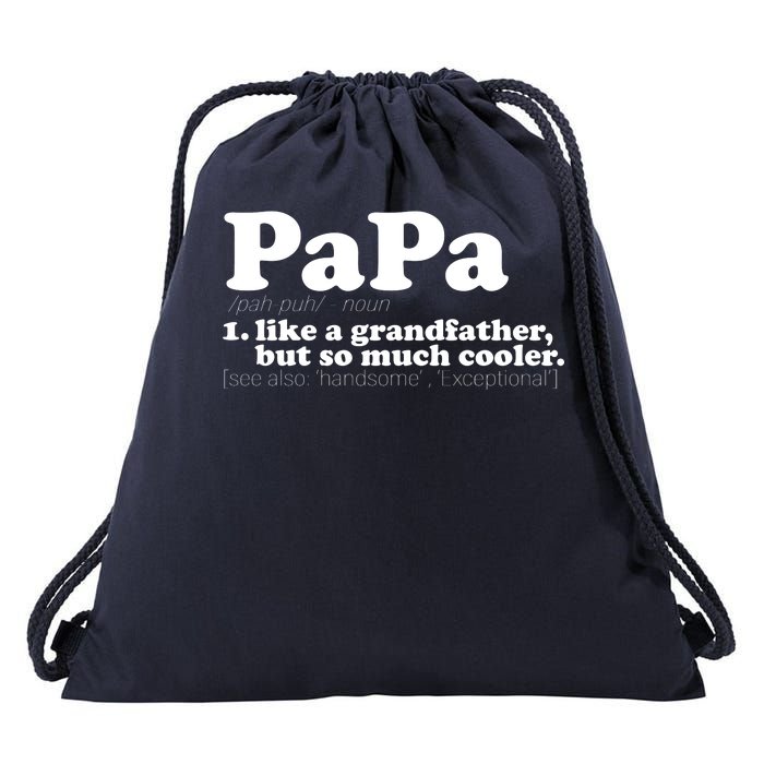 Papa Definition Drawstring Bag