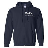 Papa Definition Full Zip Hoodie