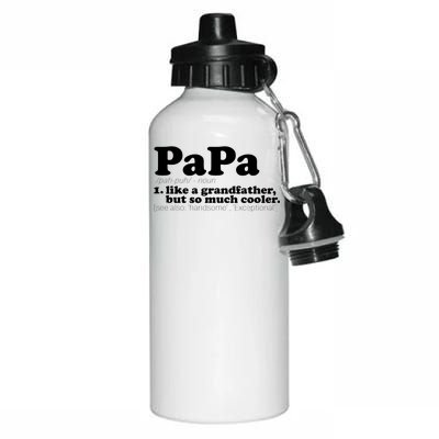 Papa Definition Aluminum Water Bottle