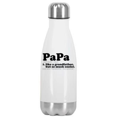 Papa Definition Stainless Steel Insulated Water Bottle