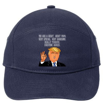 Papa Donald Trump 7-Panel Snapback Hat