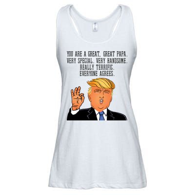 Papa Donald Trump Ladies Essential Flowy Tank