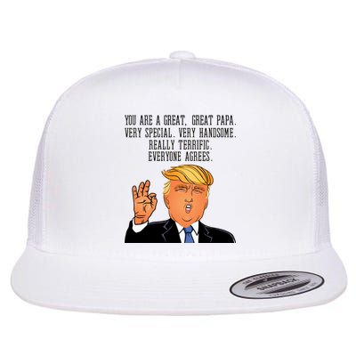 Papa Donald Trump Flat Bill Trucker Hat