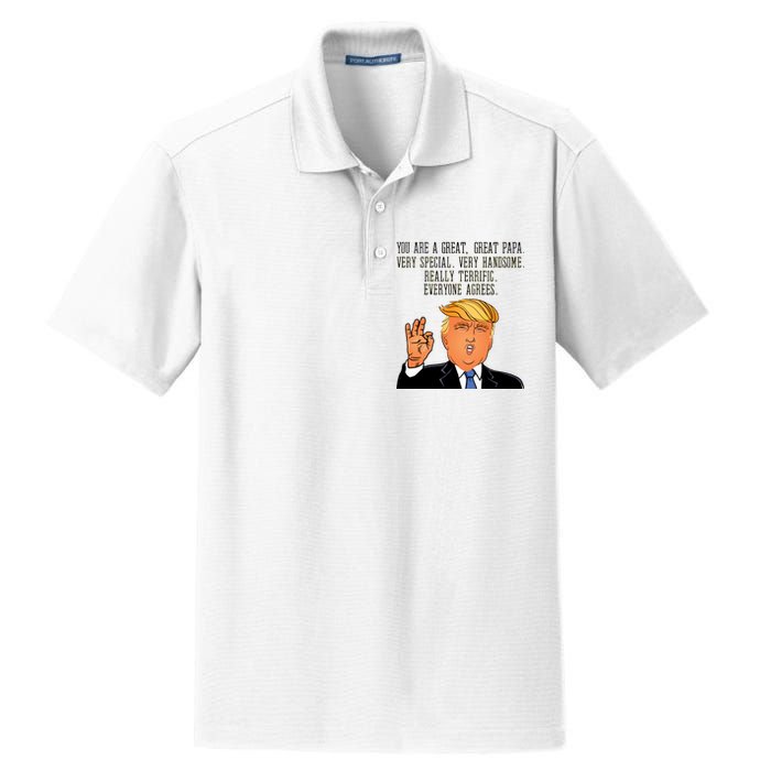 Papa Donald Trump Dry Zone Grid Polo