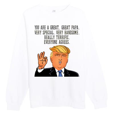 Papa Donald Trump Premium Crewneck Sweatshirt