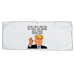 Papa Donald Trump Large Microfiber Waffle Golf Towel