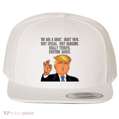 Papa Donald Trump Wool Snapback Cap