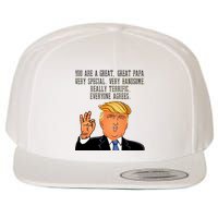 Papa Donald Trump Wool Snapback Cap