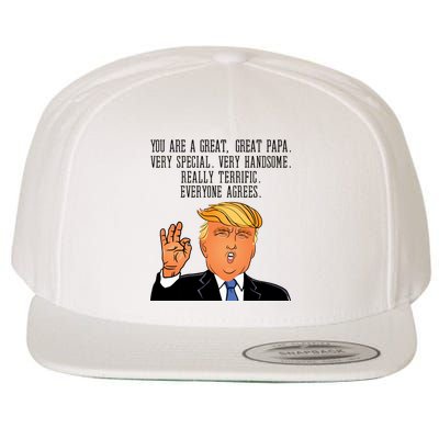 Papa Donald Trump Wool Snapback Cap