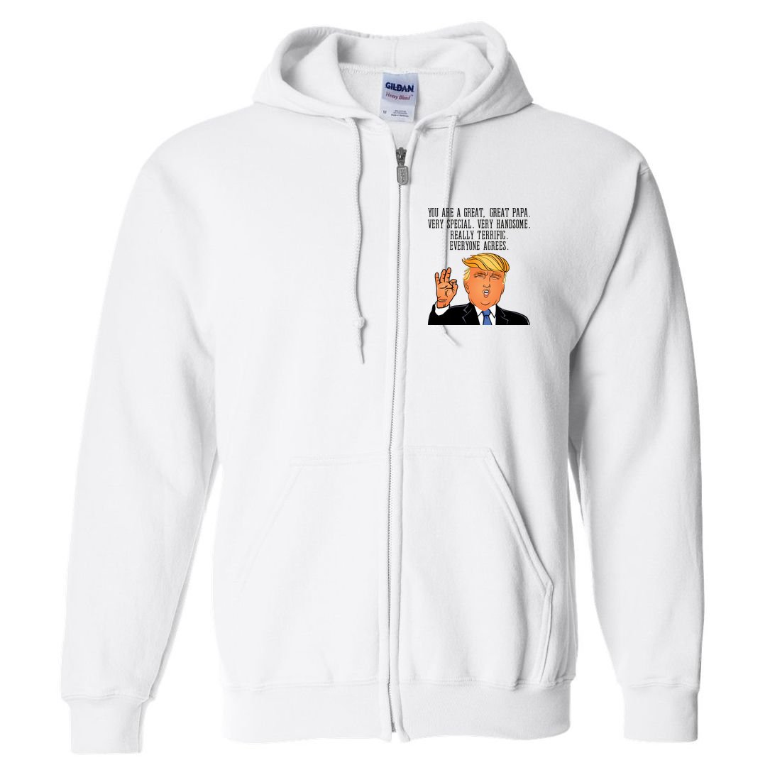 Papa Donald Trump Full Zip Hoodie