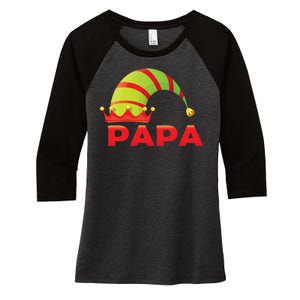 Papa Elf Women's Tri-Blend 3/4-Sleeve Raglan Shirt