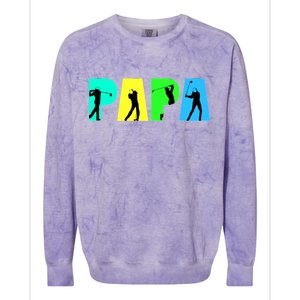 Papa Golfing Colorblast Crewneck Sweatshirt